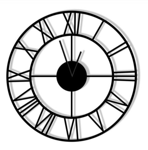 Kovové nástenné hodiny Rím 50 cm