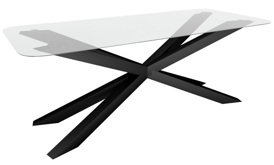 Kovová stolová podnož Spider Narrov XL