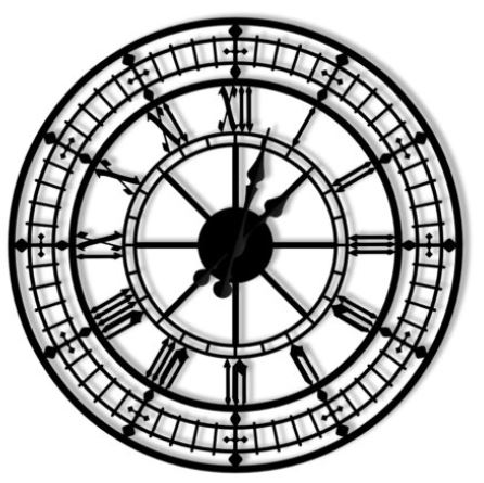 Kovové nástenné hodiny London 50 cm