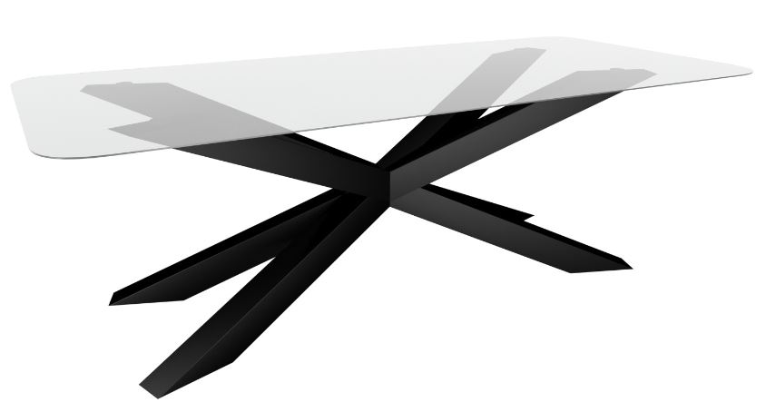 Kovová stolová podnož Spider Hard XL