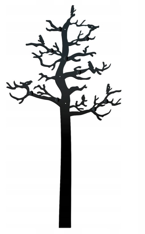 Vešiak strom s vtáčikmi 130 čierna