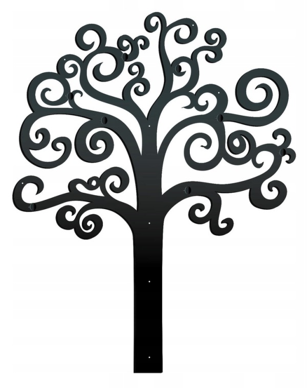 Vešiak na stenu strom života 130 čierna