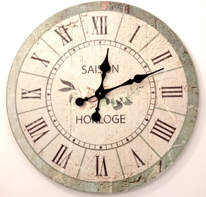 Vintage nástenné hodiny Saison, priemer 60 cm