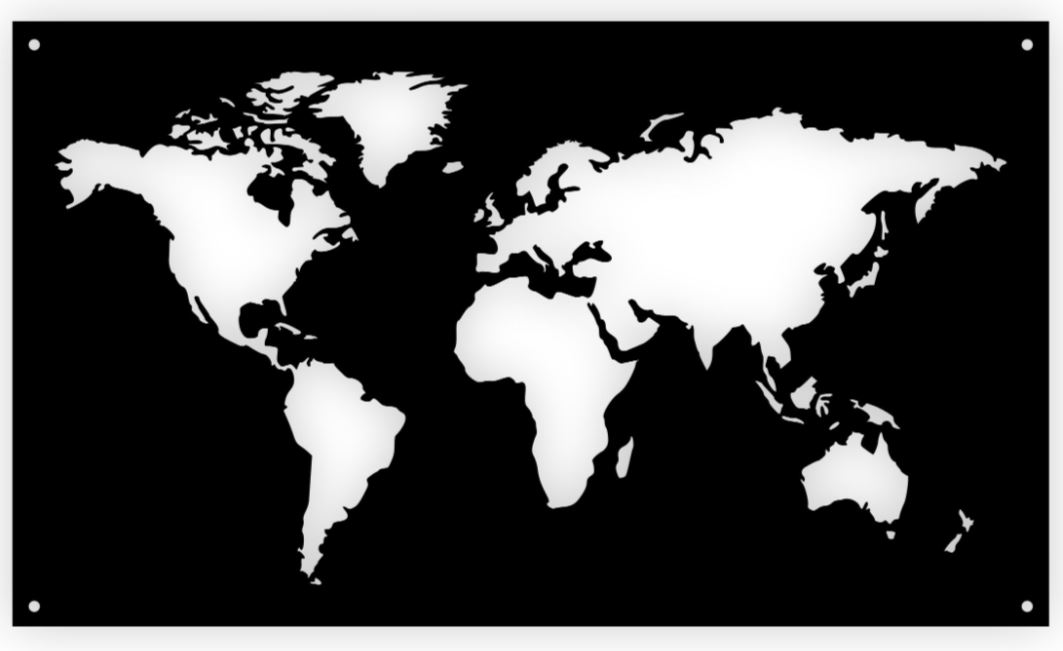 Mapa sveta obraz 80 cm