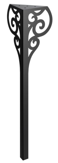 Stolová noha Charon 72 cm čierna