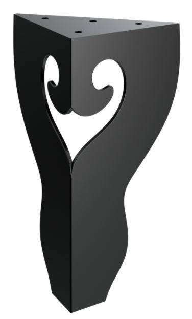 Nábytková nožička Hekate 20 cm čierna