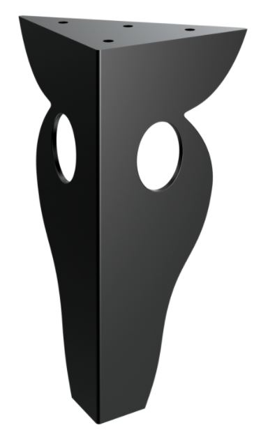 Nábytková nožička Urania 20 cm čierna