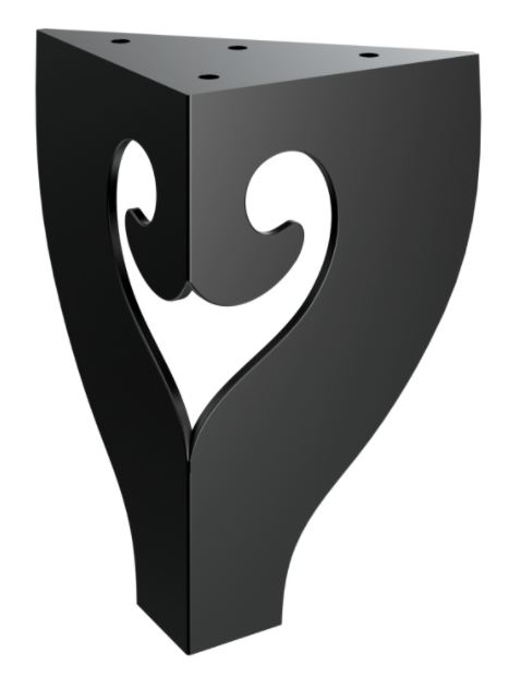 Nábytková nožička Hekate 15 cm čierna