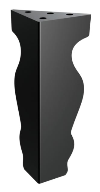 Nábytková nožička Gaia 15 cm čierna