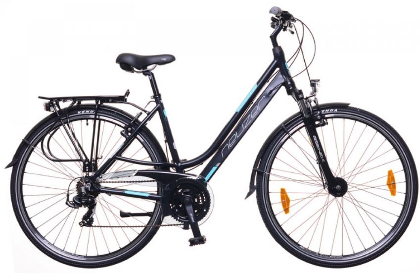28" trekingový bicykel dámsky Ravenna 200 24 SPD čierna matná