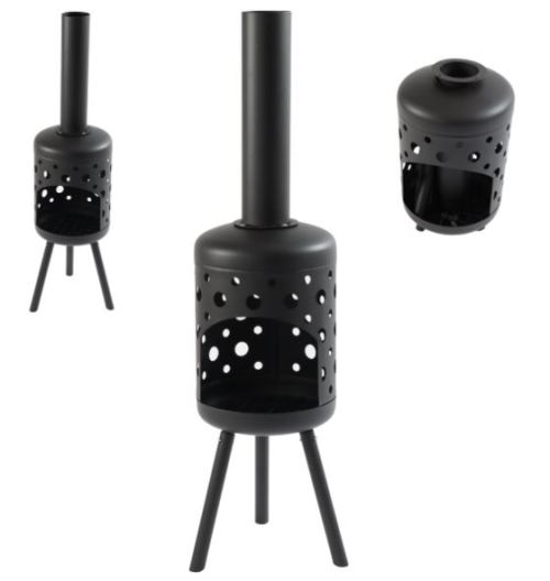 Ohnisko s komínom Gozo Garden Black M