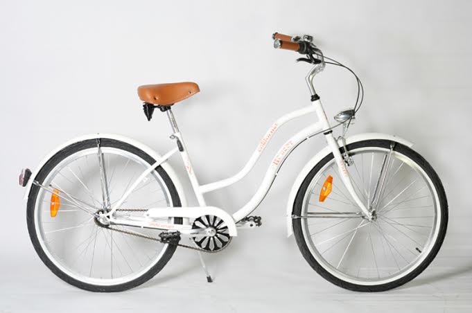 26" Dámsky retro bicykel CALIFORNIA CRUISER 3-rýchlostný biela