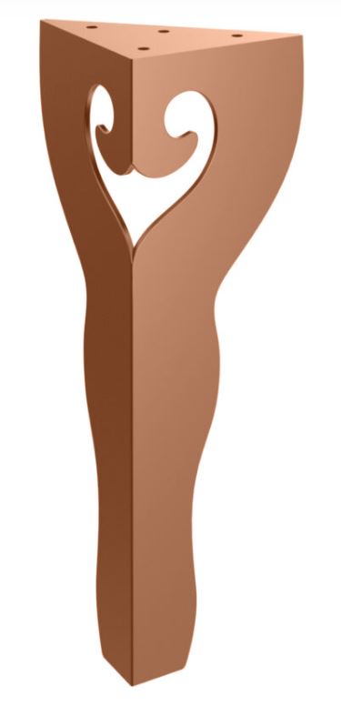 Nábytková noha Hekate 30 cm medená