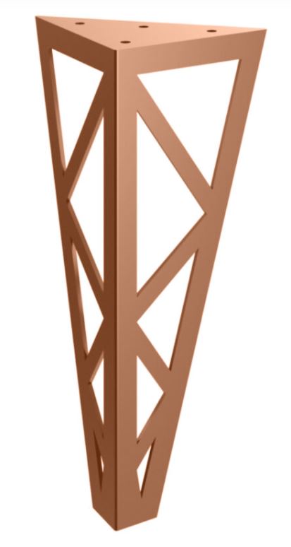 Nábytková noha Hermes 30 cm medená