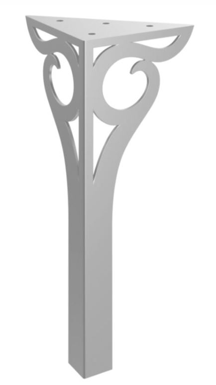 Nábytková noha Apolon 30 cm strieborná