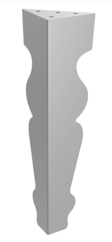 Nábytková noha Gaia 30 cm strieborná