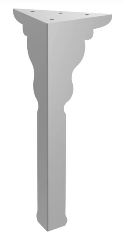 Nábytková noha Uranos 30 cm strieborná