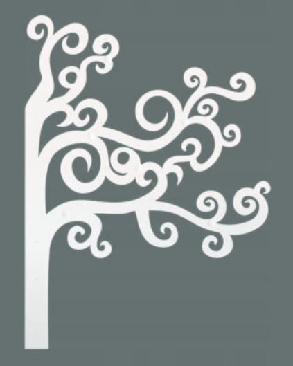Vešiak na stenu strom pravý 130 biela