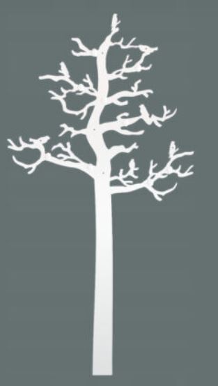 Vešiak strom s vtáčikmi 130 biela