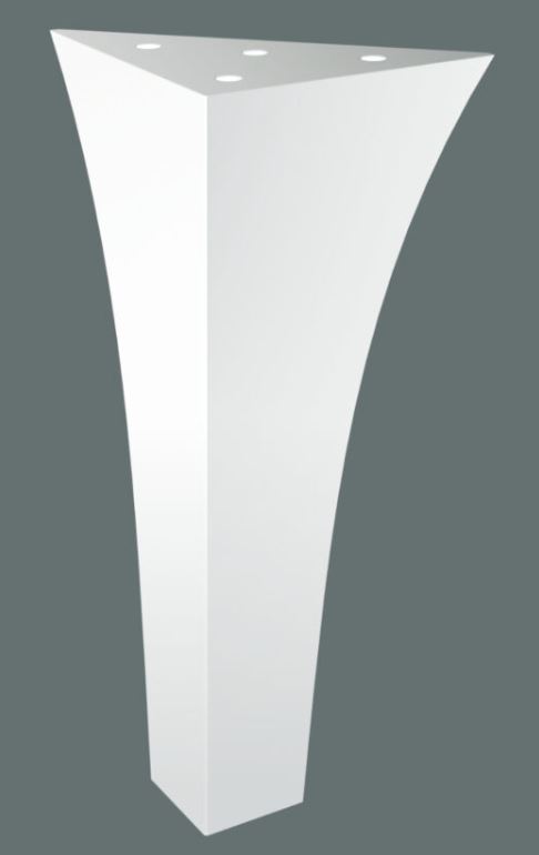 Nábytková nožička Erebos 20 cm biela