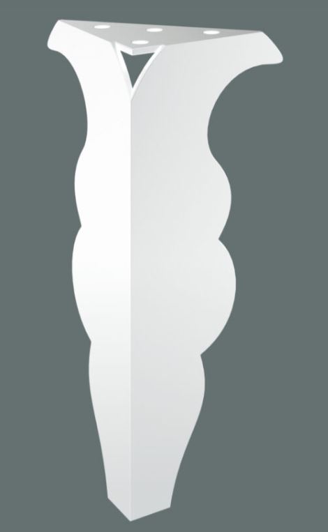 Nábytková nožička Klio 20 cm biela