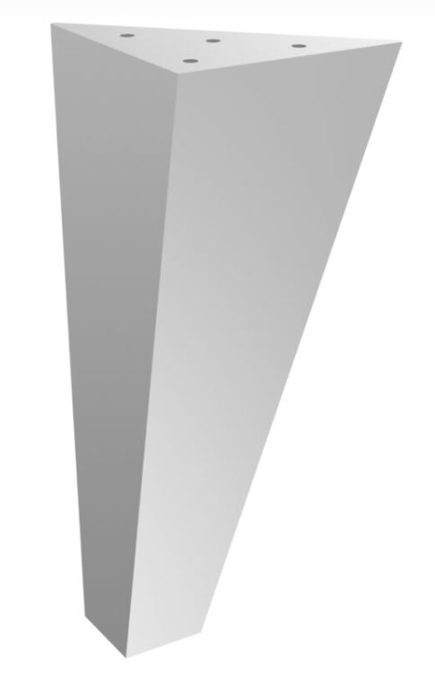 Nábytková nožička Dionyzos 20 cm strieborná
