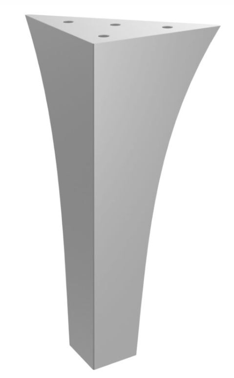 Nábytková nožička Erebos 20 cm strieborná