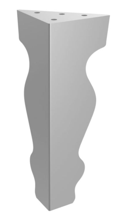 Nábytková nožička Gaia 20 cm strieborná