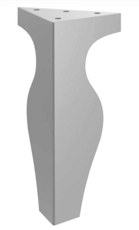 Nábytková nožička Hestia 20 cm strieborná