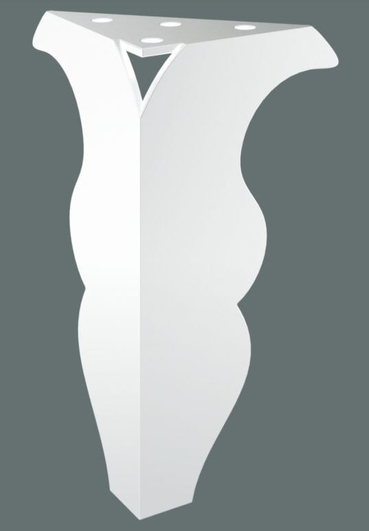 Nábytková nožička Klio 15 cm biela