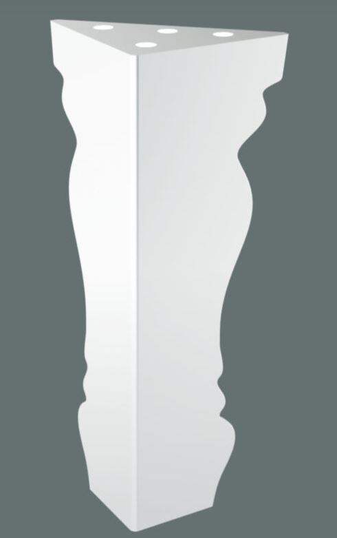 Nábytková nožička Poseidon 15 cm biela