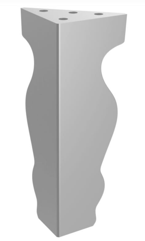 Nábytková nožička Gaia 15 cm strieborná