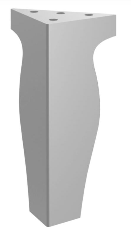 Nábytková nožička Hestia 15 cm strieborná