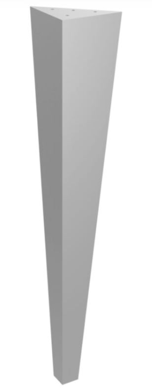 Stolová noha Demetra 72 cm strieborná