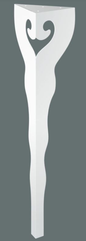 Stolová noha Hekate 72 cm biela