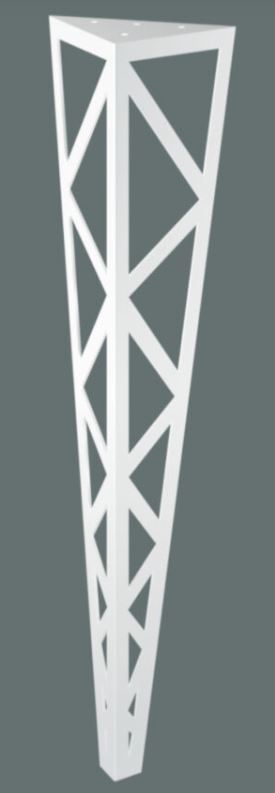 Stolová noha Hermes 72 cm biela