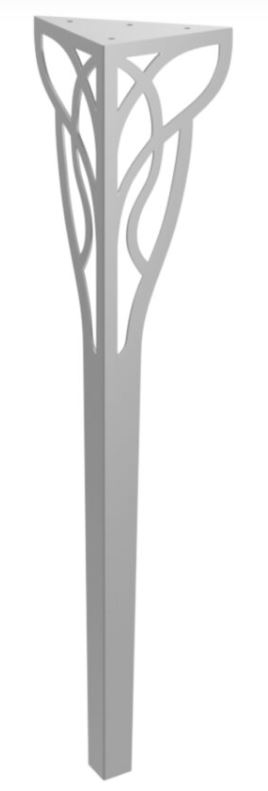 Stolová noha Eros 72 cm strieborná