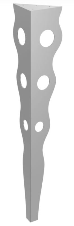 Stolová noha Polymnia 72 cm strieborná