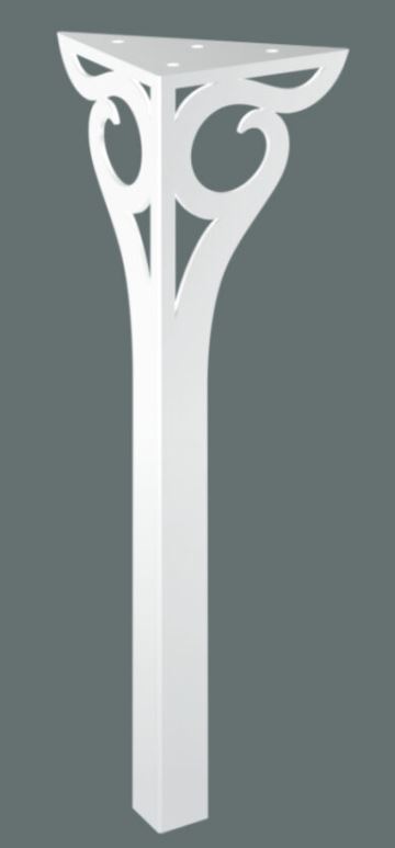Stolová noha Apolon 40 cm biela
