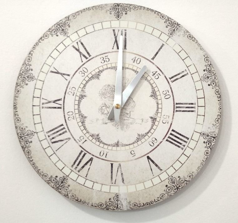 Vintage nástenné hodiny Time, priemer 30 cm