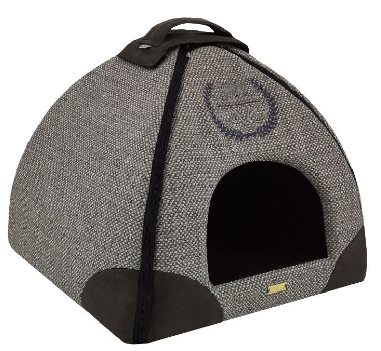 Iglu pre psov a mačky Premium Grey 47×46×40 cm