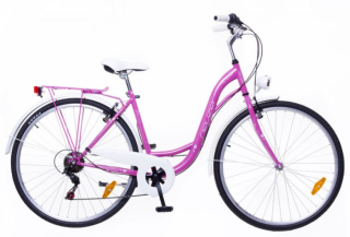 28" Mestský dámsky bicykel Ravenna 6-rýchlostný pink