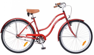 26" Dámsky retro bicykel BEACH CRUISER 1-rýchlostný bordový