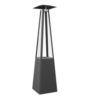 Plynový ohrievač na terasu Umbrella Black 50x50x216 cm