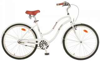 26" Dámsky retro bicykel BEACH CRUISER 1-rýchlostný biela